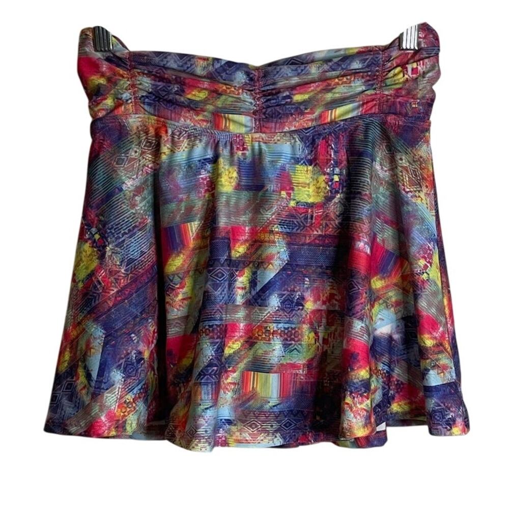 Dona Jo Multicolor Abstract Athletic Skirt Skort Sz 1 (S) Pickleball Tennis Golf